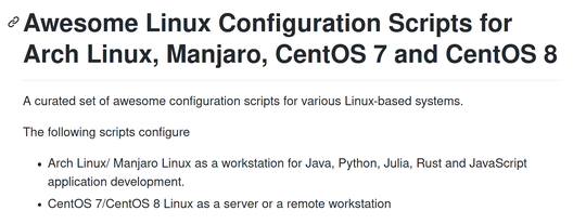 Awesome Linux Configuration Scripts (2020-present)